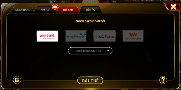 Rút tiền qua thẻ cào đơn giản tiện lợi được ưu tiên lựa chọn tại cổng game Hitclub.