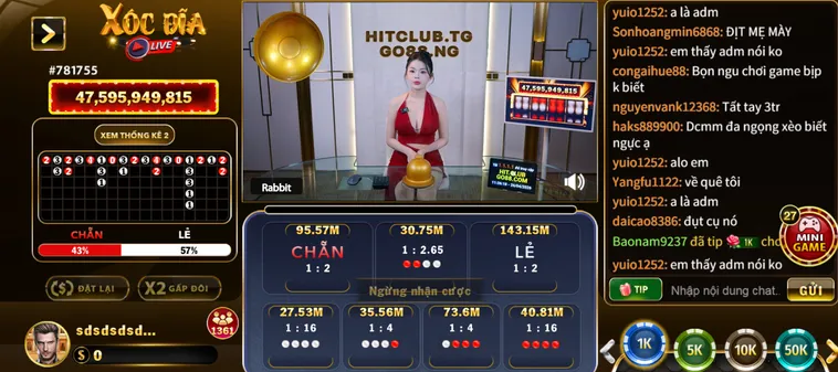 Xóc Đĩa Livestream Tại HitClub Đột Phá Công Nghệ Truyền Tải Trực Tuyến 4K